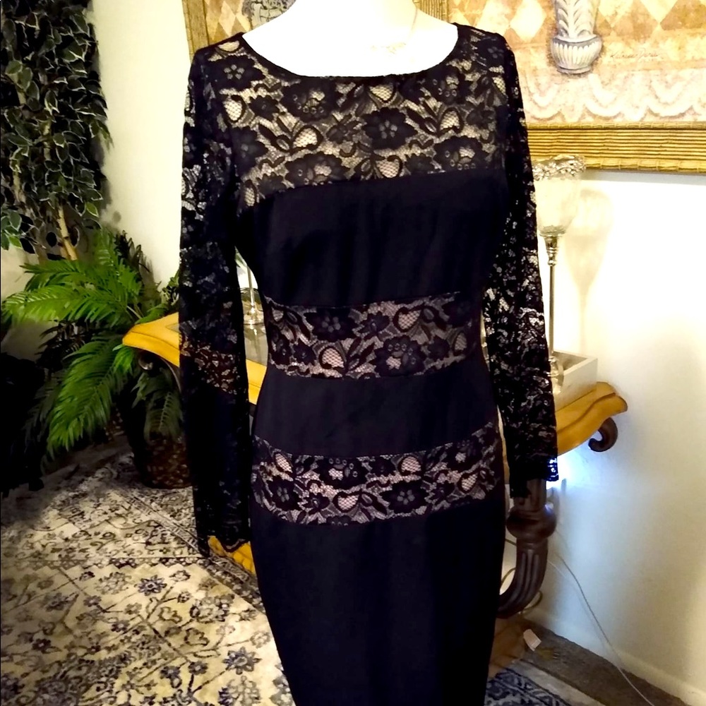 Black lace dress. Long dong times brand